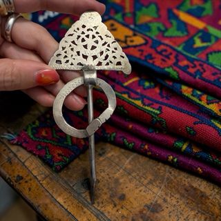 Fibula berbera amazigh argento traforato antica