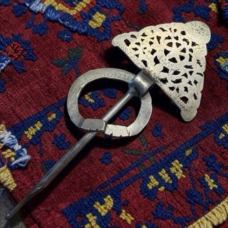 Fibula berbera amazigh argento traforato antica