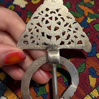 Fibula berbera amazigh argento traforato antica