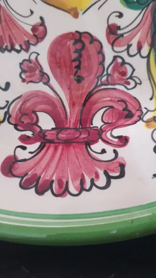 Piatto ceramica Deruta decorato