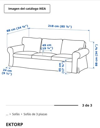 Sofá Ikea Ektrop Beige/Blanco Ikea como nuevo