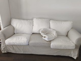 Sofá Ikea Ektrop Beige/Blanco Ikea como nuevo