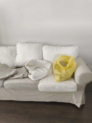 Sofá Ikea Ektrop Beige/Blanco Ikea como nuevo
