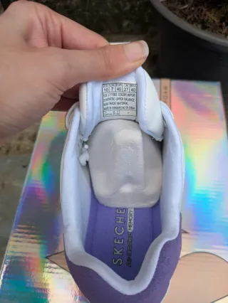 Skechers Deportivas Blancas y Lila Talla 40