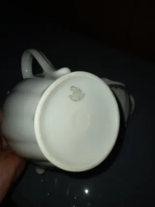 Cafetera y lechera Santa Clara porcelana