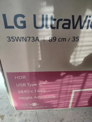 Monitor LG Ultrawide 35WN73A Negro