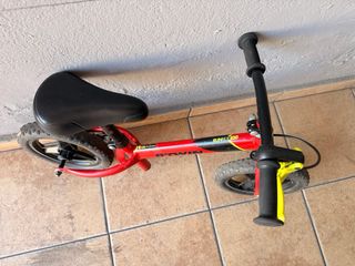 Bici correpasillos roja con freno.