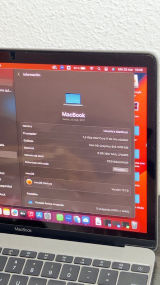 MacBook i7 8GB RAM 250GB SSD