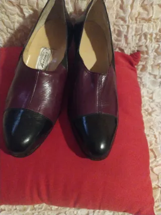 Scarpe Antonio bicolore nere e bordeaux