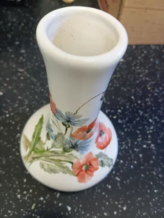 Vasetto in ceramica decorato fiori
