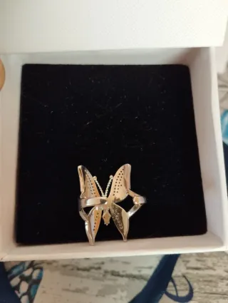 Anillo Plata 925 Mariposa, ajustable