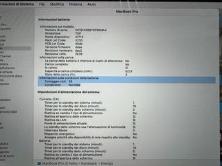 MacBook Pro 13 2020 - 58 cicli batteria