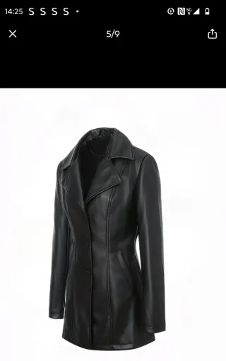 Chaqueta de cuero negra mujer