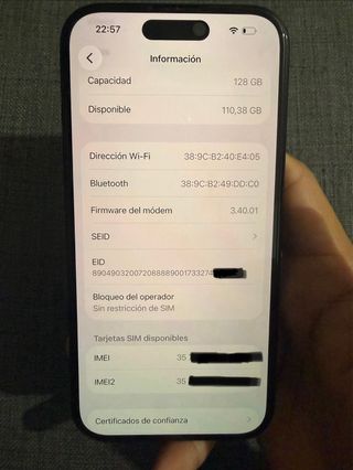 iPhone 15 128GB Negro