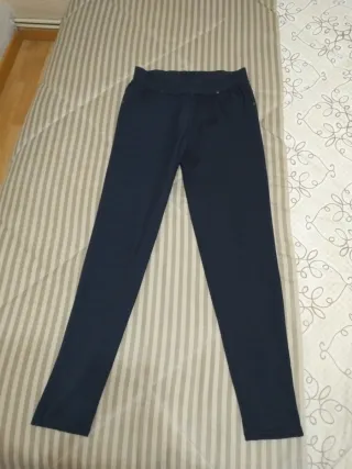 Leggings largos azules, talla S