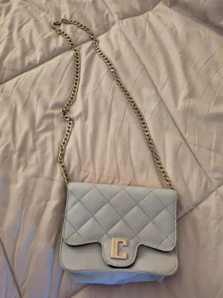 Borsa Coccinelle ecopelle azzurra