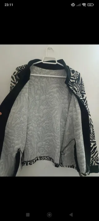 Chaqueta estampada cebra y leopardo