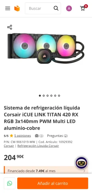 Corsair iCUE LINK TITAN 420 RX RGB