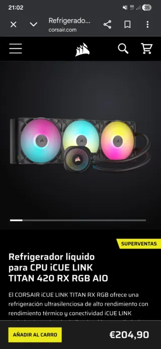 Corsair iCUE LINK TITAN 420 RX RGB