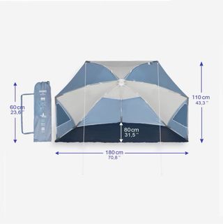 Sombrilla Playa Iwiko Compact 180 UPF 50+