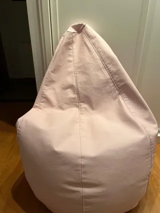 Puff pera rosa relleno polipiel