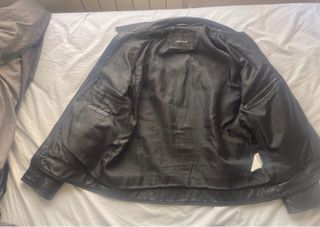 Chaqueta Cuero Selected Homme Negra