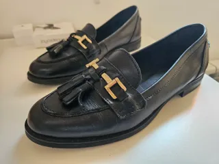 Mocasines de piel negros