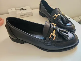 Mocasines de piel negros