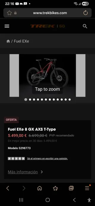 Bicicleta Eléctrica Trek fuel exe 8 GX AXST-TYPE