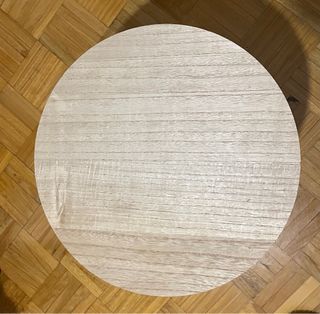 Mesa auxiliar redonda metal y madera