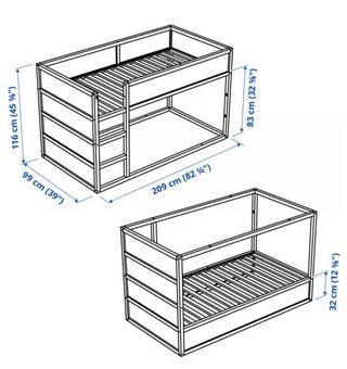 Cama infantil reversible de madera