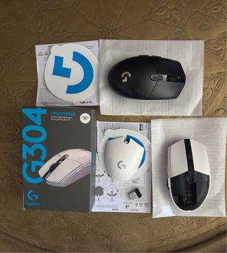 2 Ratones Logitech Blanco y Negro