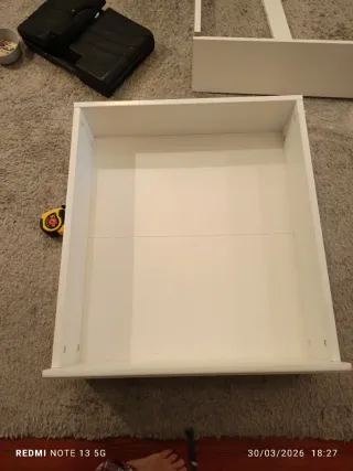 Cajones bajo cama Songesand IKEA blancos