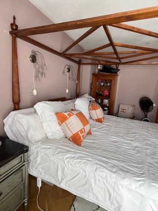 Cama Balinesa Madera con Dosel solo venta persona