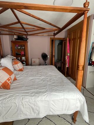 Cama Balinesa Madera con Dosel solo venta persona