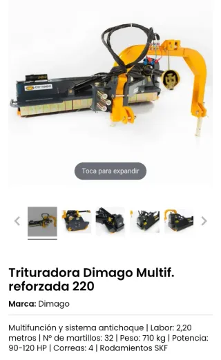 Desbrozadora trituradora lateral con brazo DIMAGO