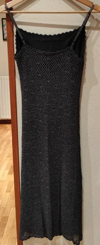 Vestido + Chaqueta Mango Gris Encaje