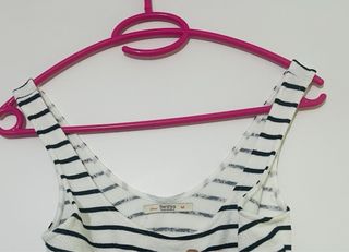 Vestido Bershka rayas blanco y negro Talla M