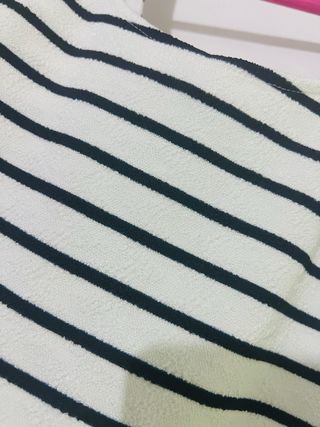 Vestido Bershka rayas blanco y negro Talla M