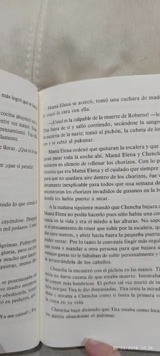 Cómo agua para chocolate. Laura Esquivel.