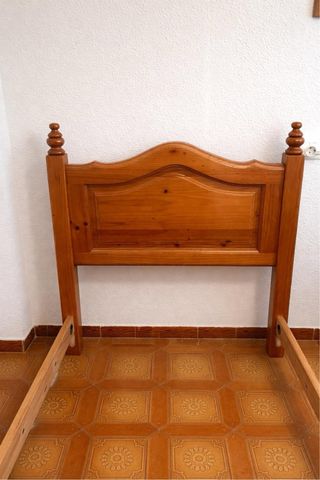 Cabecero y piecero cama madera 90cm
