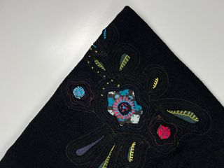 Gonna Desigual Nera Ricamata Floreale EU 40