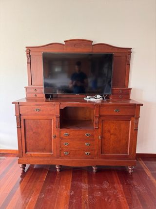 Mueble tocador madera maciza con espejo