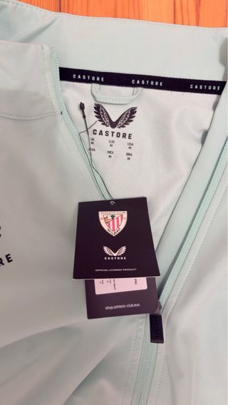 Chaqueta Athletic Club Castore Negra y Turquesa