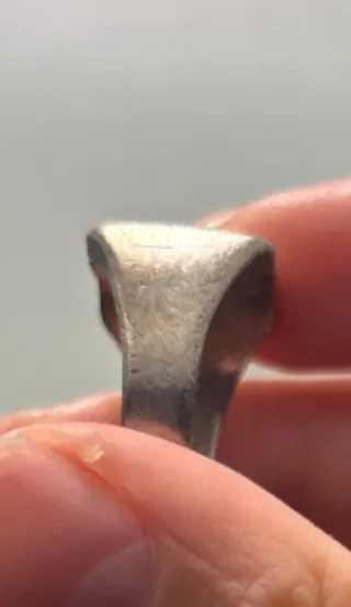 Anello sigillo stemma basco antico argento