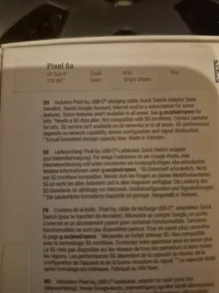 Google Pixel 6a Gris Blanco