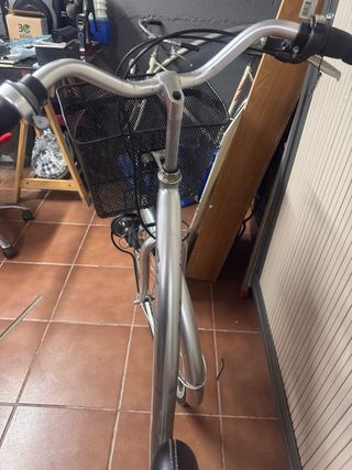 Bicicleta de paseo Monty plateada