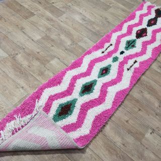 Alfombra bereber pasillera 295x68 cm hecha a mano