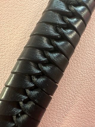 Pulsera Fossil Cuero Trenzado Acero