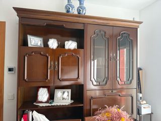 Mueble Comedor Madera y Cristal